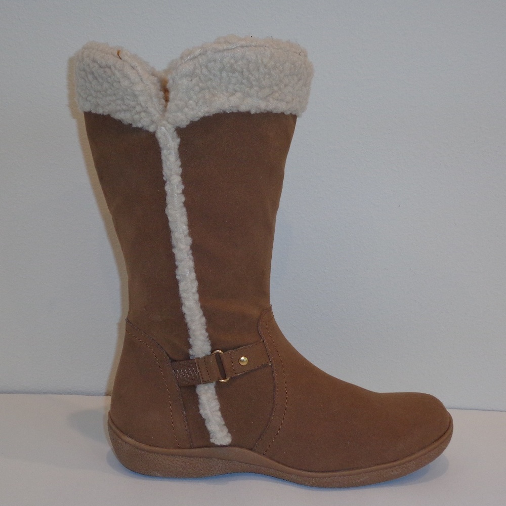 Karen Scott Tan Shearling-Lined Winter Boots